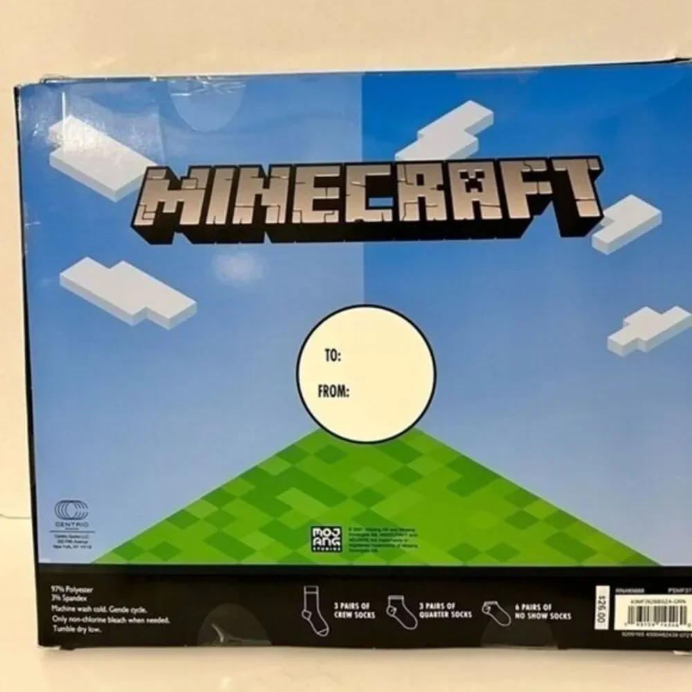 New Minecraft Boy's 12‎ Days of Socks Advent Box